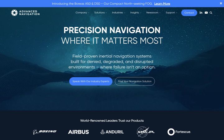 Screenshot ta' advancednavigation.com