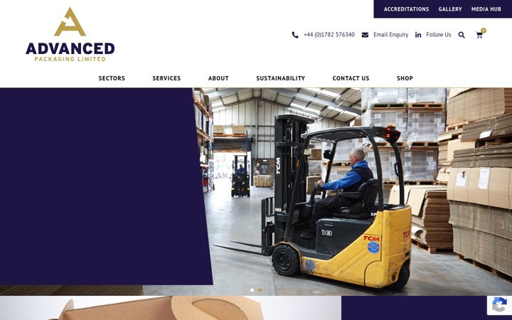 Screenshot of advancedpackaging.co.uk