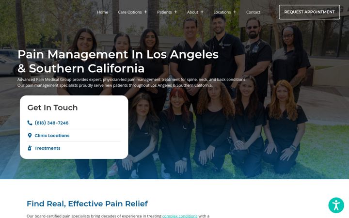 Screenshot ta' advancedpainmedical.com