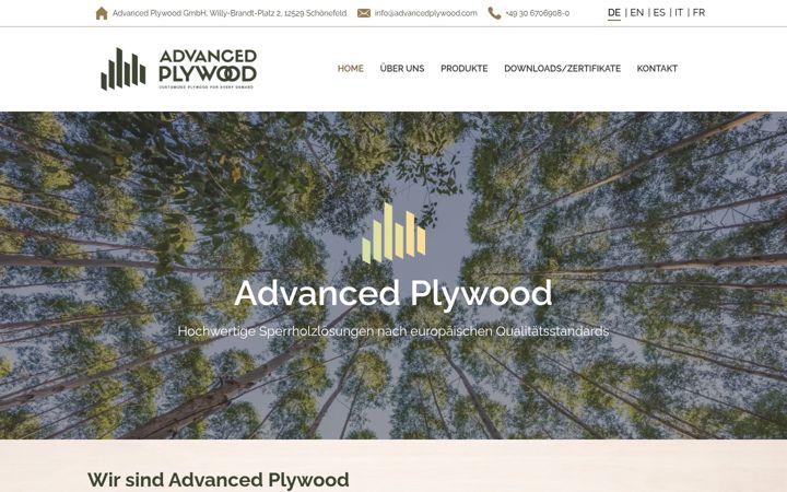 Screenshot ta' advancedplywood.com