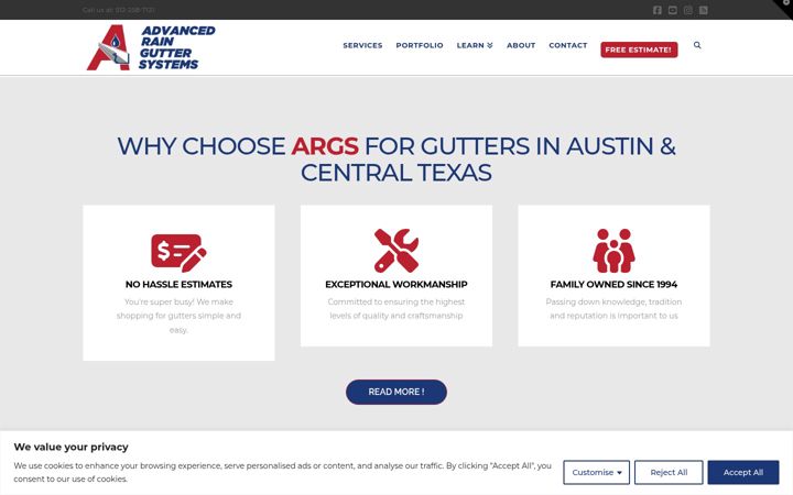 Screenshot ta' advancedrain.com