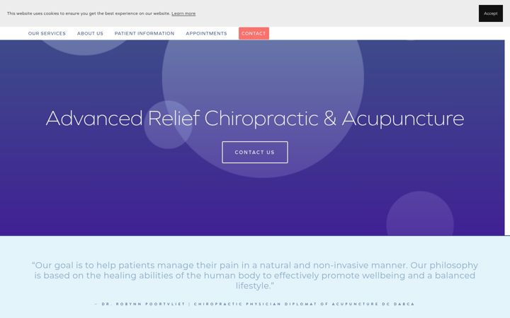 Screenshot of advancedreliefokc.com