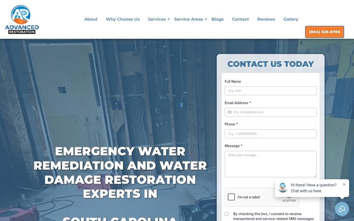 Screenshot ta' advancedrestorationsc.com