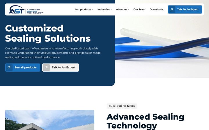 Screenshot of advancedsealingtechnology.nl