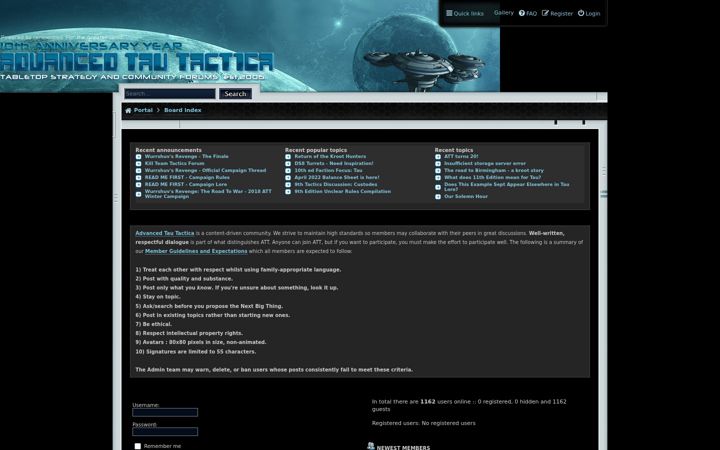 Screenshot of advancedtautactica.com