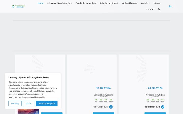 Screenshot of advancedtrainings.pl