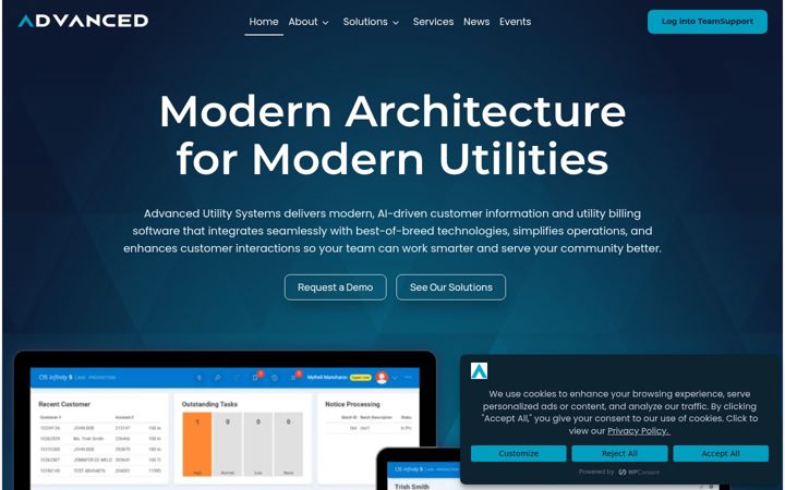 Екранна снимка на advancedutility.com