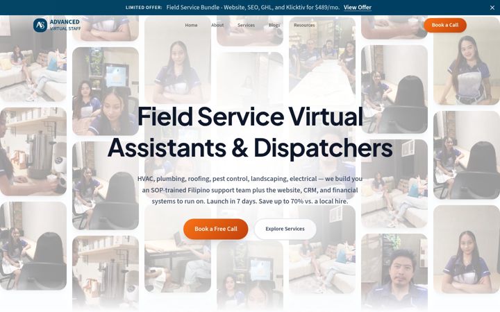 Screenshot of advancedvirtualstaff.com