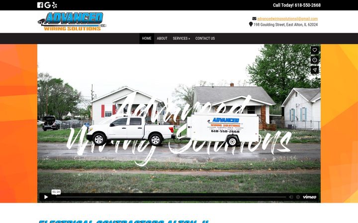 Ekrano kopija advancedwiringsolutionsil.com