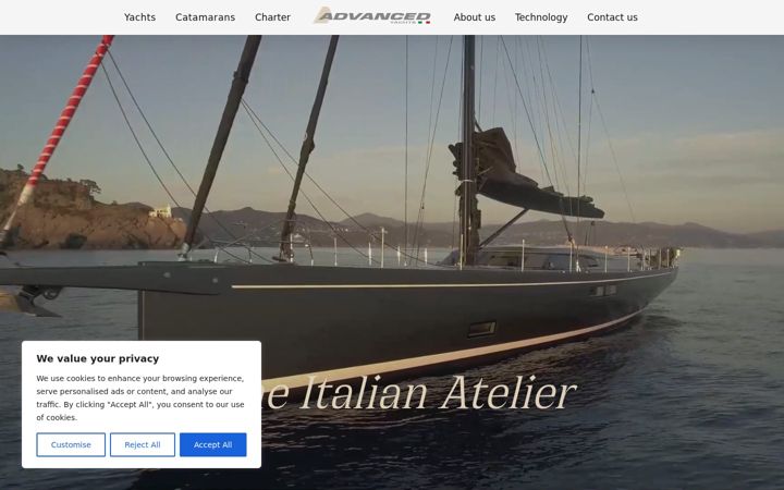 Ekrano kopija advancedyachts.com