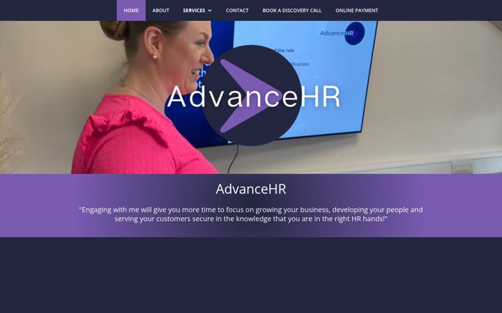 Screenshot of advancehr.ie