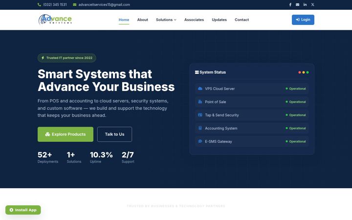 Screenshot of advanceitservices.ph