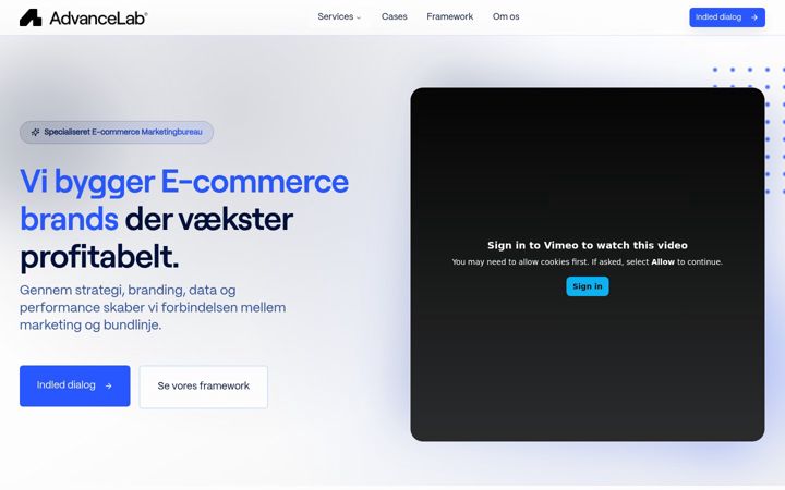 Screenshot of advancelab.dk