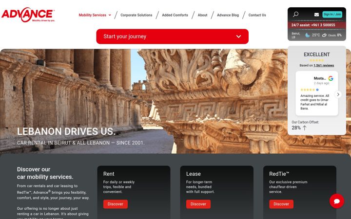 Screenshot von advancemobility.co