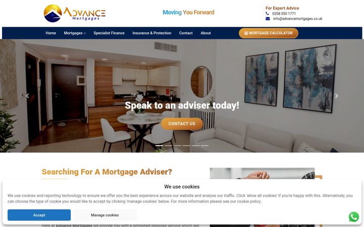 Screenshot of advancemortgages.co.uk