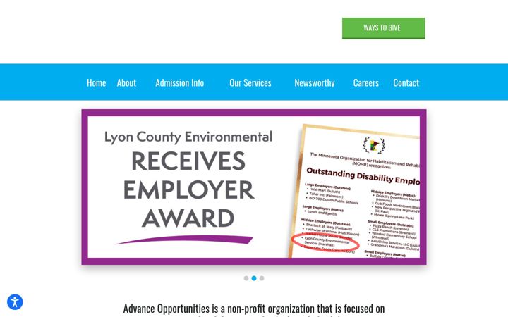 Screenshot of advanceopp.org