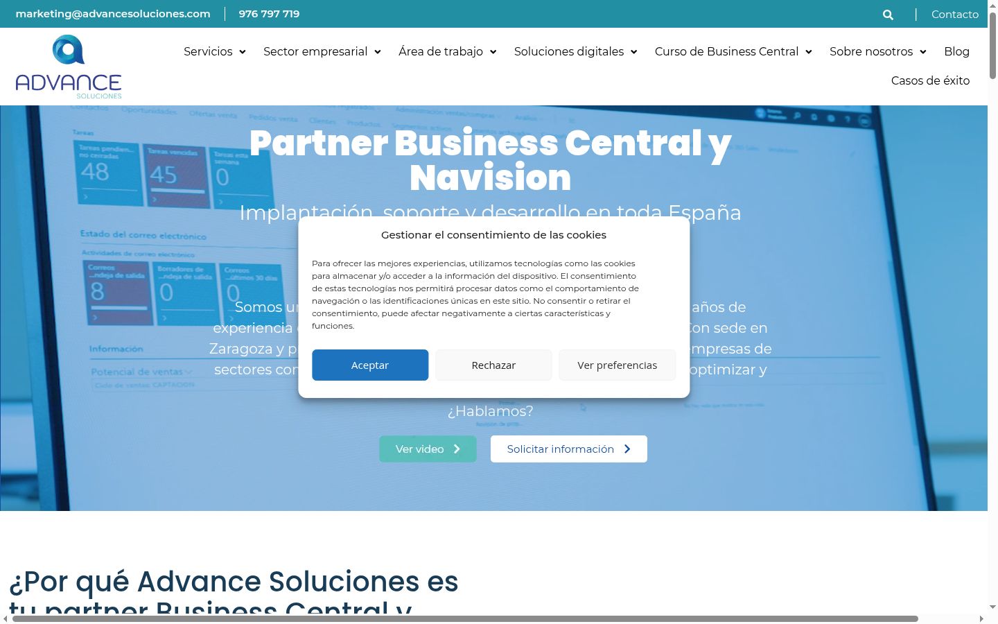 Screenshot del banner di consenso mostrato prima di qualsiasi interazione