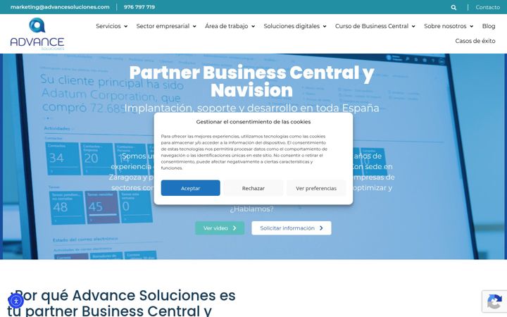 Ekrano kopija advancesoluciones.com