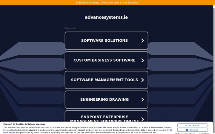 Screenshot of advancesystems.ie