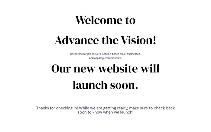 Screenshot of advancethevision.com