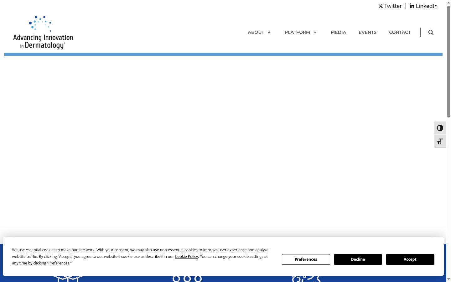 Screenshot van de toestemmingsbanner zoals getoond vóór enige interactie
