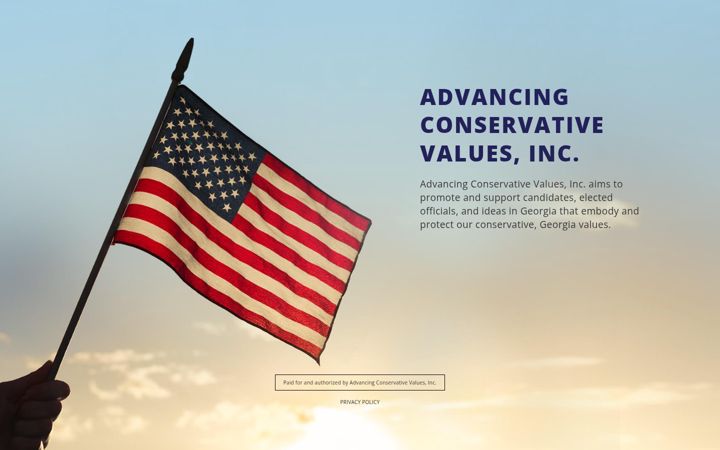Ekrano kopija advancingconservativevaluesga.com