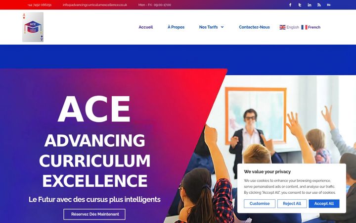 Ekrano kopija advancingcurriculumexcellence.com