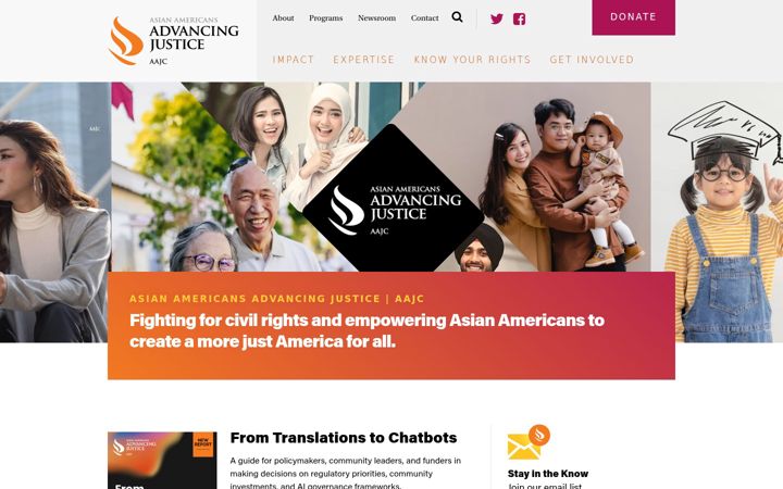 Screenshot of advancingjustice-aajc.org