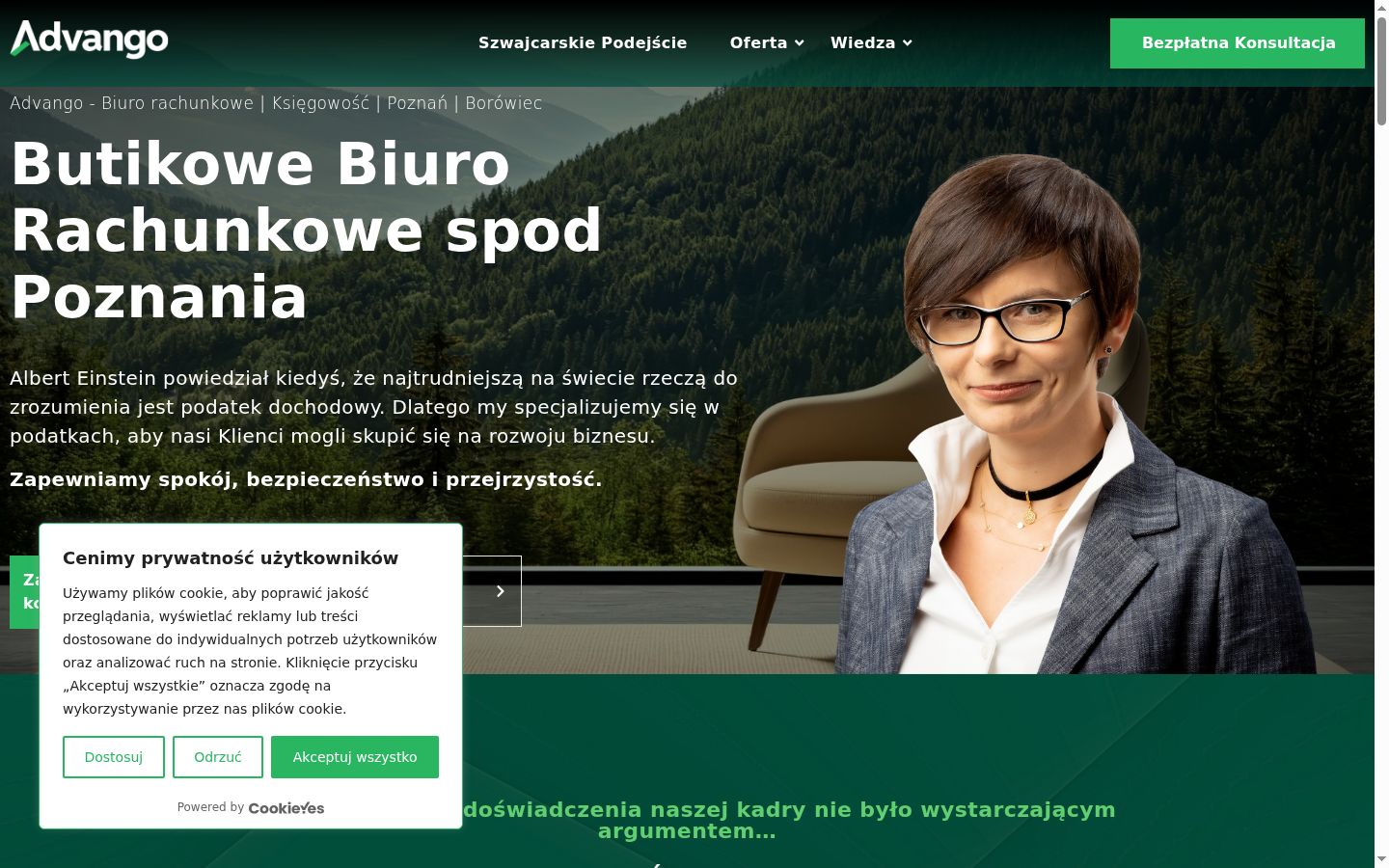 Screenshot tal-banner tal-kunsens muri qabel kwalunkwe interazzjoni