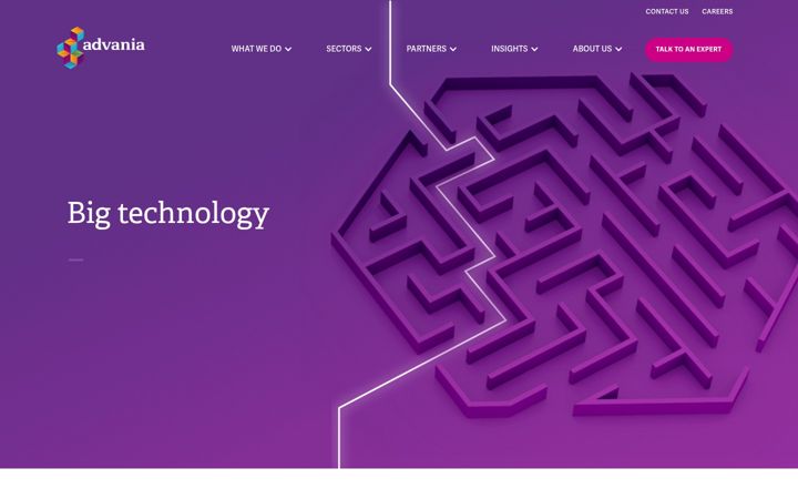 Screenshot of advania.co.uk
