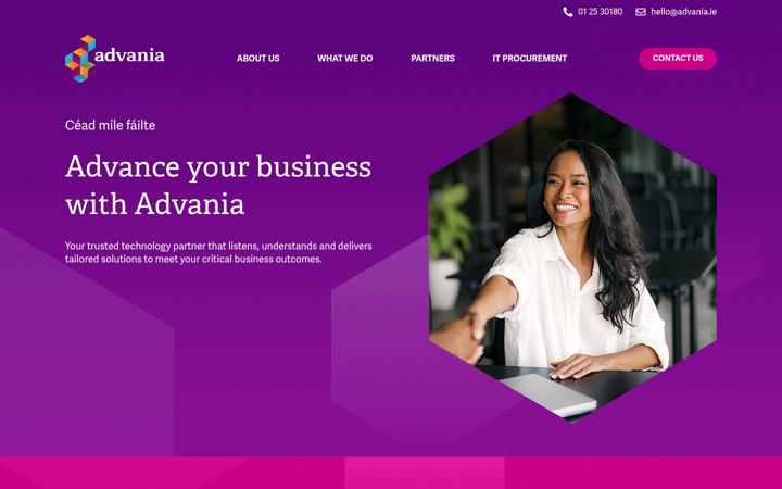 Screenshot of advania.ie