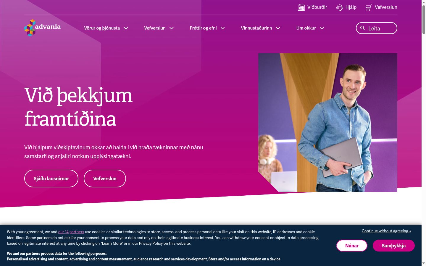 Snímka obrazovky banera súhlasu zobrazeného pred akoukoľvek interakciou