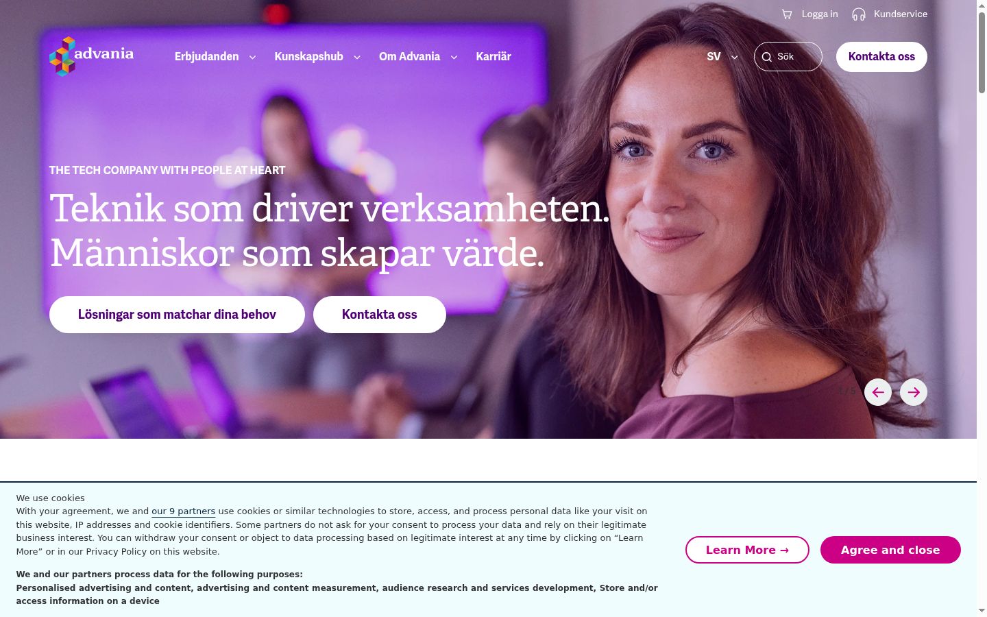 Screenshot tal-banner tal-kunsens muri qabel kwalunkwe interazzjoni
