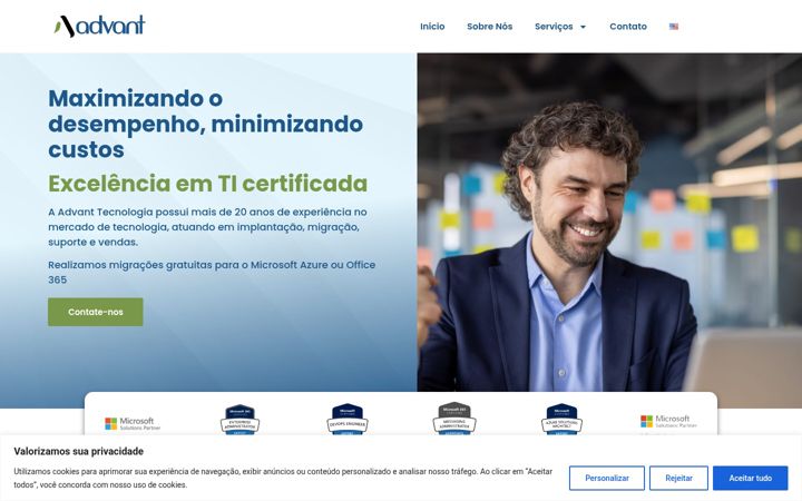 Screenshot of advant.com.br