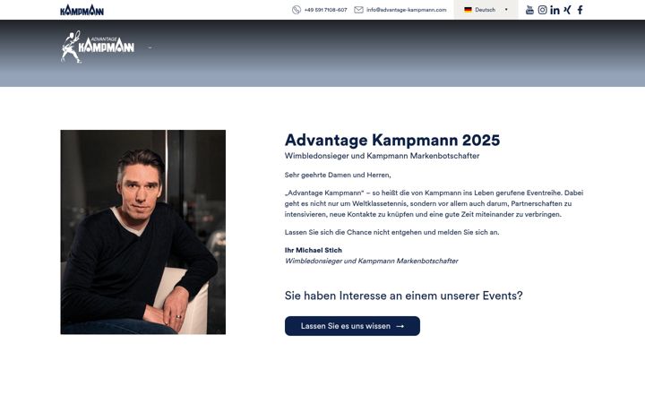 Screenshot of advantage-kampmann.com