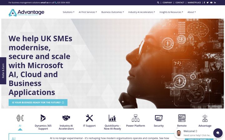 Skærmbillede af advantage.co.uk