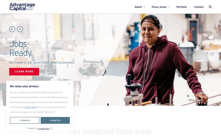 Screenshot of advantagecap.com