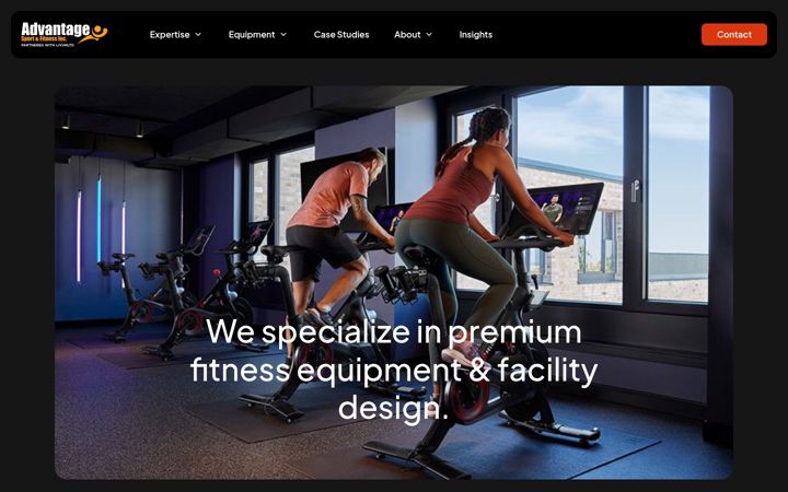 Screenshot of advantagefitness.com