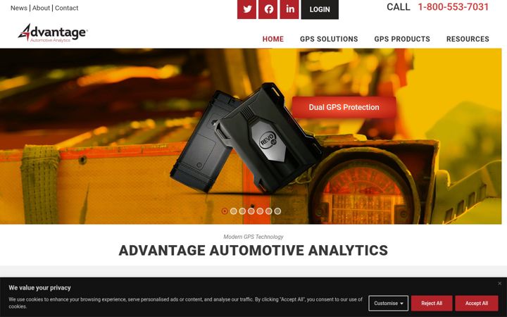 Screenshot di advantagegps.com