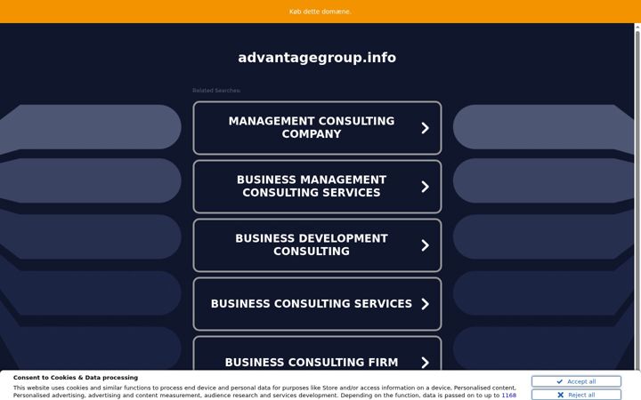 Skærmbillede af advantagegroup.info