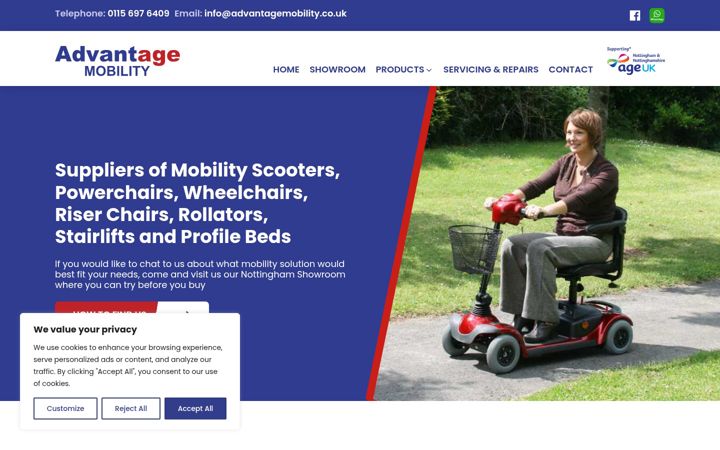 Screenshot di advantagemobility.co.uk
