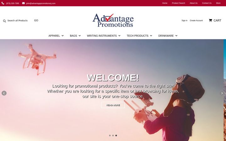 Screenshot di advantagepromotionsnj.com