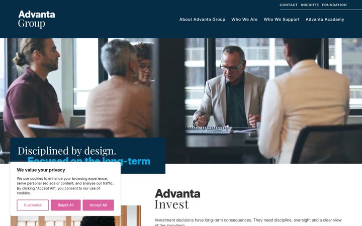 Screenshot of advantainvest.co.uk