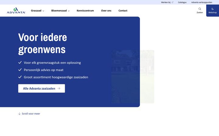 Snímek obrazovky advantaseeds.nl
