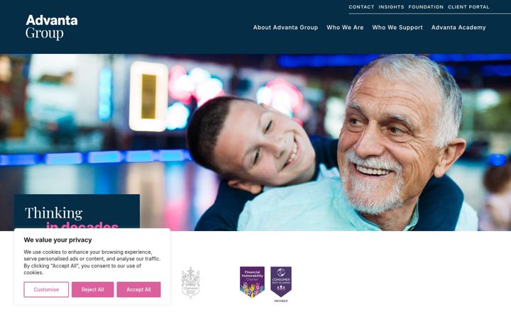 Screenshot of advantawealth.co.uk