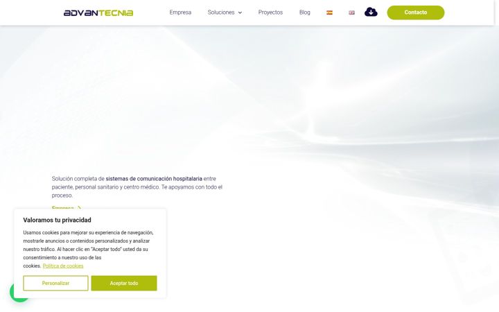 Screenshot of advantecnia.com