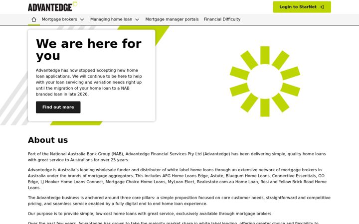 Екранна снимка на advantedge.com.au