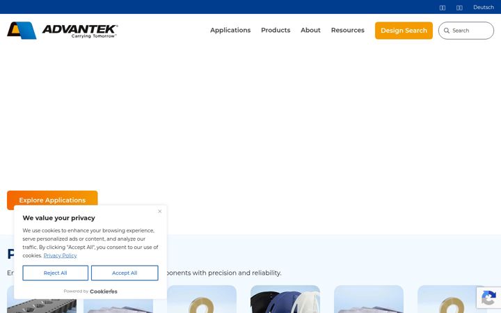 Skærmbillede af advantek.com