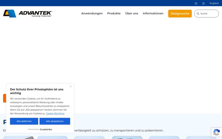 Screenshot di advantek.de