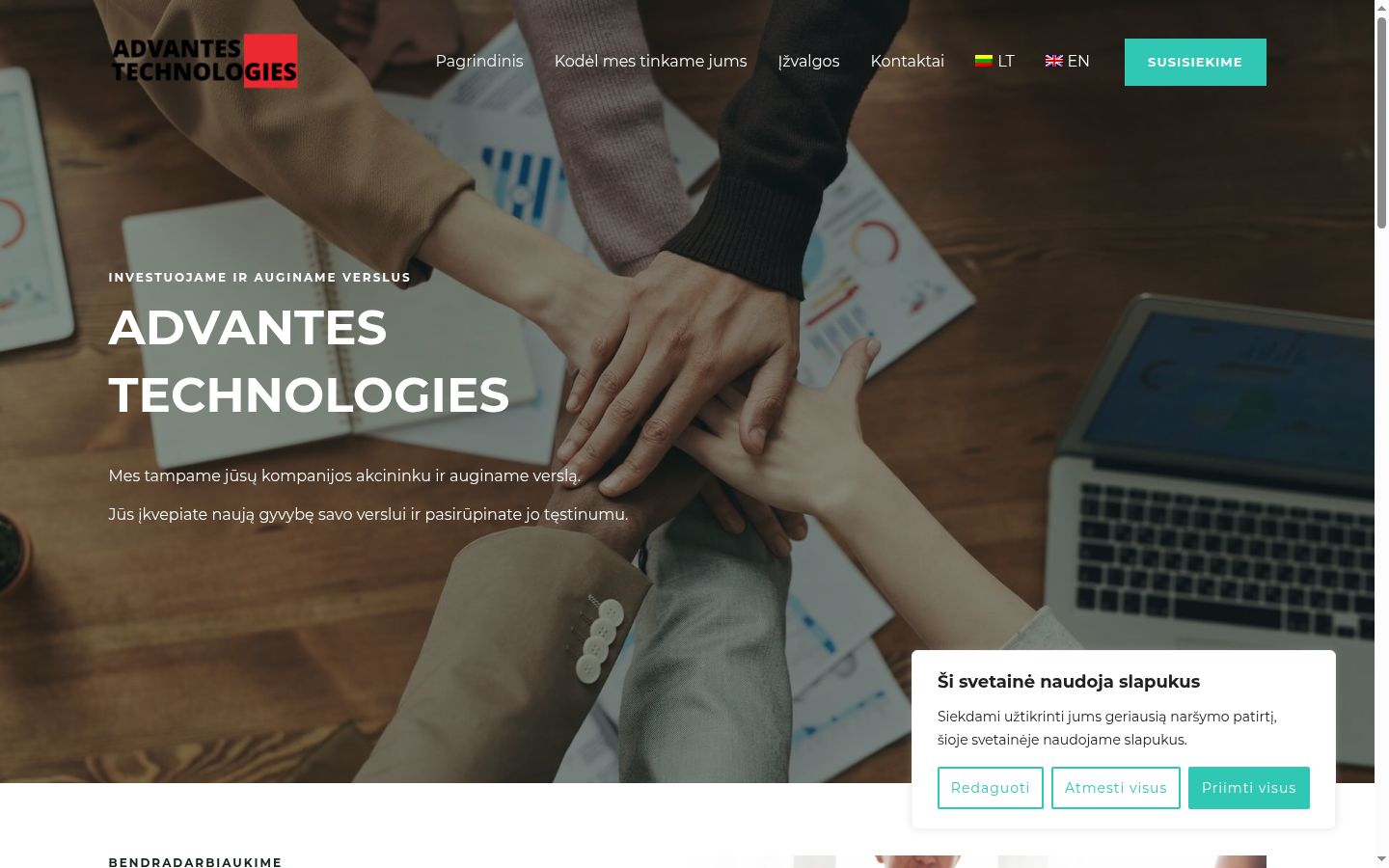 Screenshot del banner di consenso mostrato prima di qualsiasi interazione